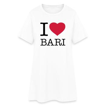 I LOVE BARI Italy Italien - Women’s T-Shirt Dress - white - Front