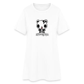 Squelette ours Halloween - Robe T-shirt Femme - blanc - Devant