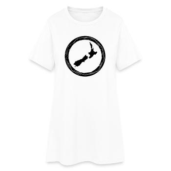 new zealand - Frauen T-Shirt-Kleid - Weiß - Vorne