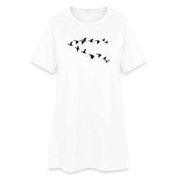 Troupeau d’oiseaux troupeau d’oiseaux - Robe T-shirt Femme - blanc - Devant