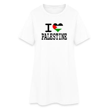 i love Palestine - Robe T-shirt Femme - blanc - Devant