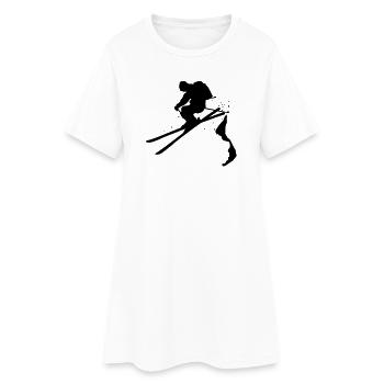 ski_freerider - Robe T-shirt Femme - blanc - Devant
