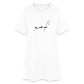 Poésie plume calligraphie poésie - Robe T-shirt Femme - blanc - Devant