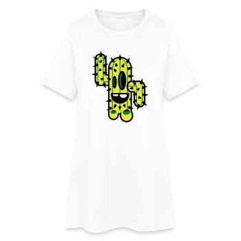 cactus nature comique - Robe T-shirt Femme - blanc - Devant