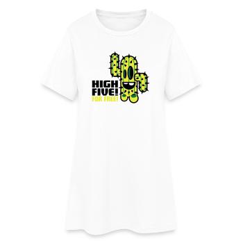 cactus comic - Women’s T-Shirt Dress - white - Front