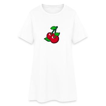 Red Cherries for cherry pickers - Frauen T-Shirt-Kleid - Weiß - Vorne