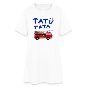 Pompiers tatütata camion de pompiers jouets enfants - Robe T-shirt Femme - blanc - Devant