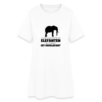 Éléphant Idée Cadeau Chemise Éléphant Wilderness Africa - Robe T-shirt Femme - blanc - Devant