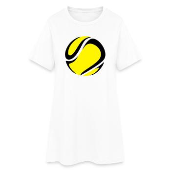 Balle de tennis - Robe T-shirt Femme - blanc - Devant