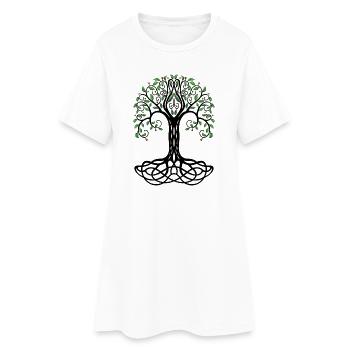 Tree of Life - Women’s T-Shirt Dress - white - Front