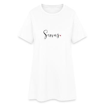 Servus Herz Dekoration Geschenk Gruß - Frauen T-Shirt-Kleid - Weiß - Vorne