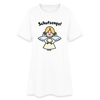Schutzengel kann man nie genug haben - Frauen T-Shirt-Kleid - Weiß - Vorne
