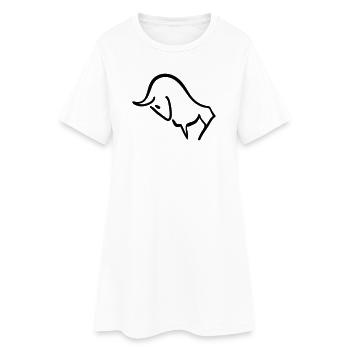 charging bull - Women’s T-Shirt Dress - white - Front