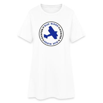 Aviator- blue blood - Frauen T-Shirt-Kleid - Weiß - Vorne