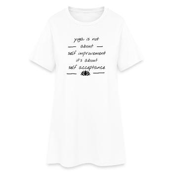 yoga - Robe T-shirt Femme - blanc - Devant