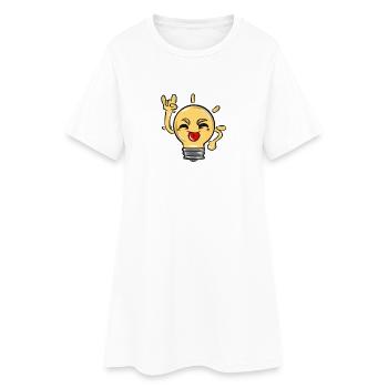 Light bulb - Women’s T-Shirt Dress - white - Front