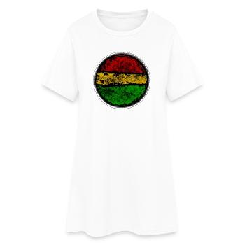 Conception abstraite de drapeau reggae rétro - Robe T-shirt Femme - blanc - Devant