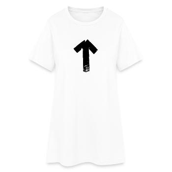 Flèche vers le haut - Robe T-shirt Femme - blanc - Devant