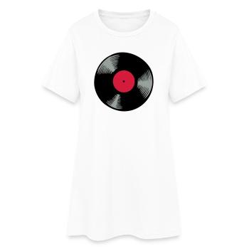 Vinyle - Robe T-shirt Femme - blanc - Devant