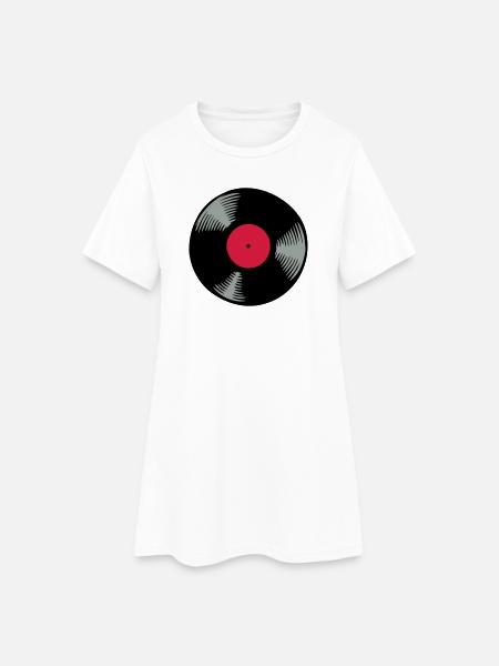 Vinyle - Robe T-shirt Femme - blanc