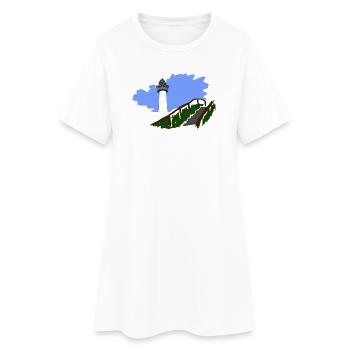 phare - Robe T-shirt Femme - blanc - Devant