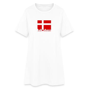 Copenhague Danemark Dannebrog idée cadeau enfants - Robe T-shirt Femme - blanc - Devant