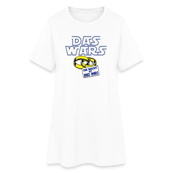Junggesellenabschied , das wars die macht .(25) - Frauen T-Shirt-Kleid - Weiß - Vorne