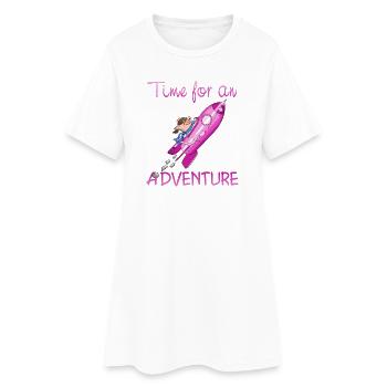 Fusée drôle - Robe T-shirt Femme - blanc - Devant