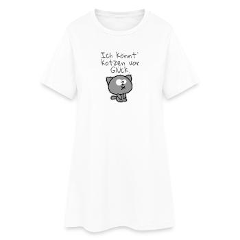 Je ne peux vomir de bonheur. VERS.1 - Robe T-shirt Femme - blanc - Devant