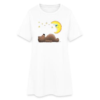 ours en peluche - Robe T-shirt Femme - blanc - Devant