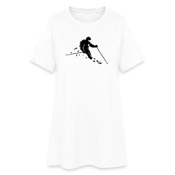 ski freeride - Robe T-shirt Femme - blanc - Devant