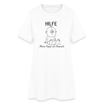 Hilfe Baby Anwalt - Frauen T-Shirt-Kleid - Weiß - Vorne