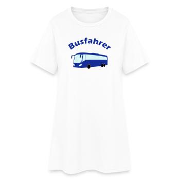 Busfahrer Design - Frauen T-Shirt-Kleid - Weiß - Vorne
