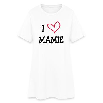 I Love GrandMa - Frauen T-Shirt-Kleid - Weiß - Vorne