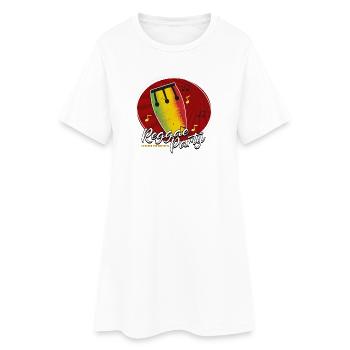 Fête Reggae Drum Tee - Robe T-shirt Femme - blanc - Devant