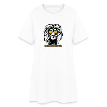 Lunettes de soleil arc-en-ciel Lion - Robe T-shirt Femme - blanc - Devant