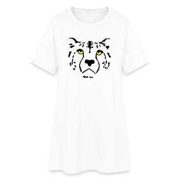 guépard - Robe T-shirt Femme - blanc - Devant