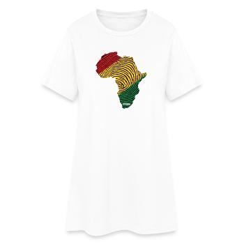 Palette de motifs d’empreintes digitales africaines - Robe T-shirt Femme - blanc - Devant