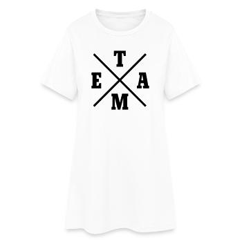 L'équipe de Cross - Robe T-shirt Femme - blanc - Devant
