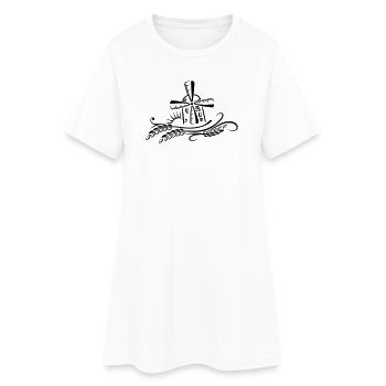 Moulin à vent avec grain et soleil. - Robe T-shirt Femme - blanc - Devant