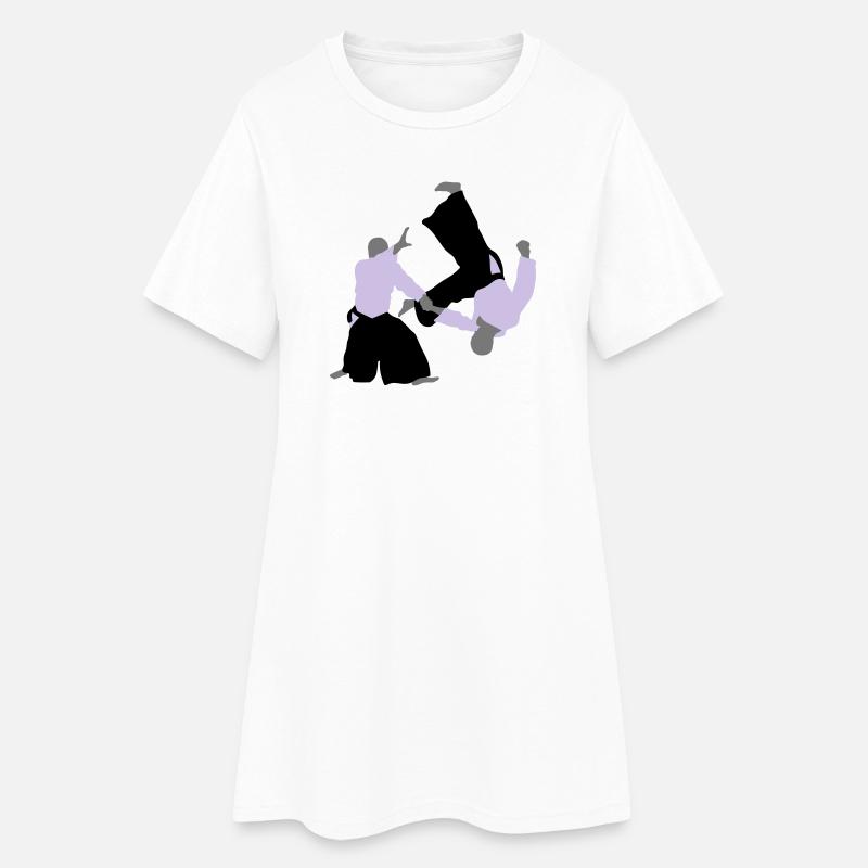 Aikido - Frauen T-Shirt-Kleid - Weiß