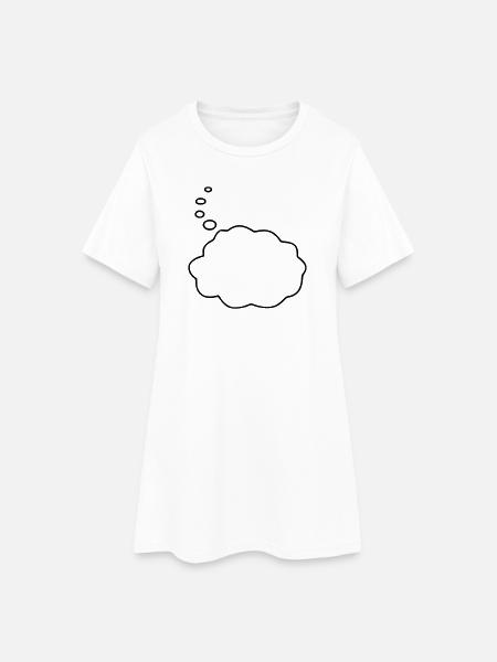 Speech Bubble / Thought Bubble - Women’s T-Shirt Dress - white
