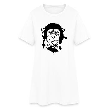 singe - Robe T-shirt Femme - blanc - Devant