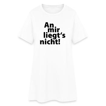 an mir liegts nicht - Frauen T-Shirt-Kleid - Weiß - Vorne