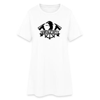 Feuerwehr Firefighter Feuerwehrmann - Frauen T-Shirt-Kleid - Weiß - Vorne