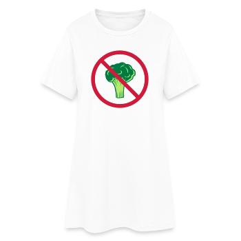 kein brokkoli verboten schild zone gesund vitamine - Frauen T-Shirt-Kleid - Weiß - Vorne