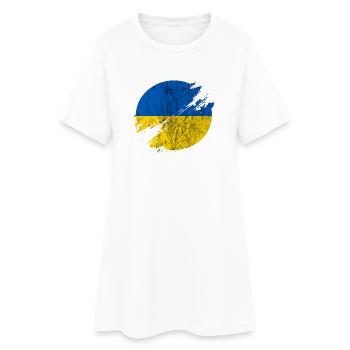 Région d’Ukraine floue vintage / cadeau - Robe T-shirt Femme - blanc - Devant