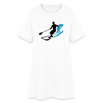 stand up paddling - Frauen T-Shirt-Kleid - Weiß - Vorne
