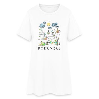 Bodensee - Frauen T-Shirt-Kleid - Weiß - Vorne