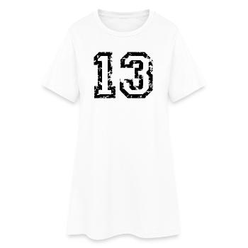 Le numéro treize - No. 13 (deux couleurs) blanc - Robe T-shirt Femme - blanc - Devant